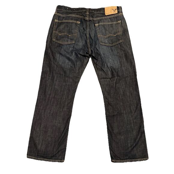 American Eagle Jeans Mens 33x30 Blue Original Straight Straight Leg Med/DarkWash - Picture 2 of 7
